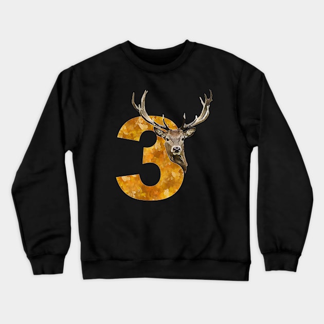 Stag No.3 Crewneck Sweatshirt by Skorretto